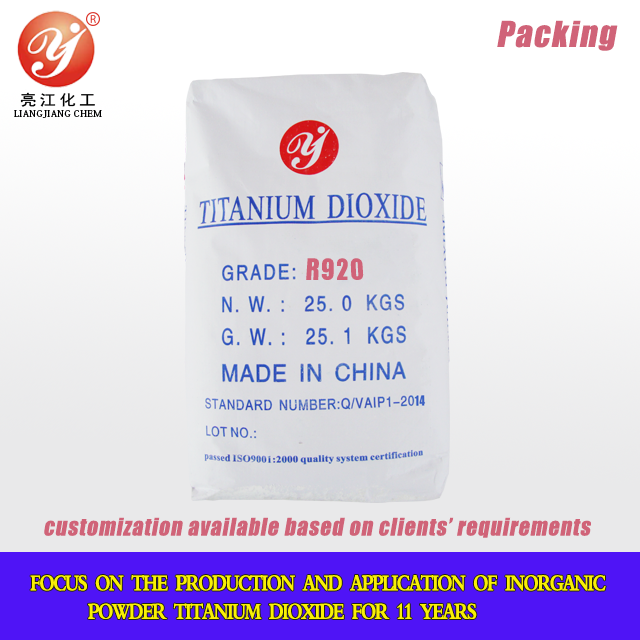 Dióxido de titanio caliente R920 del proceso de la desinfección con cloro de la exportación de China